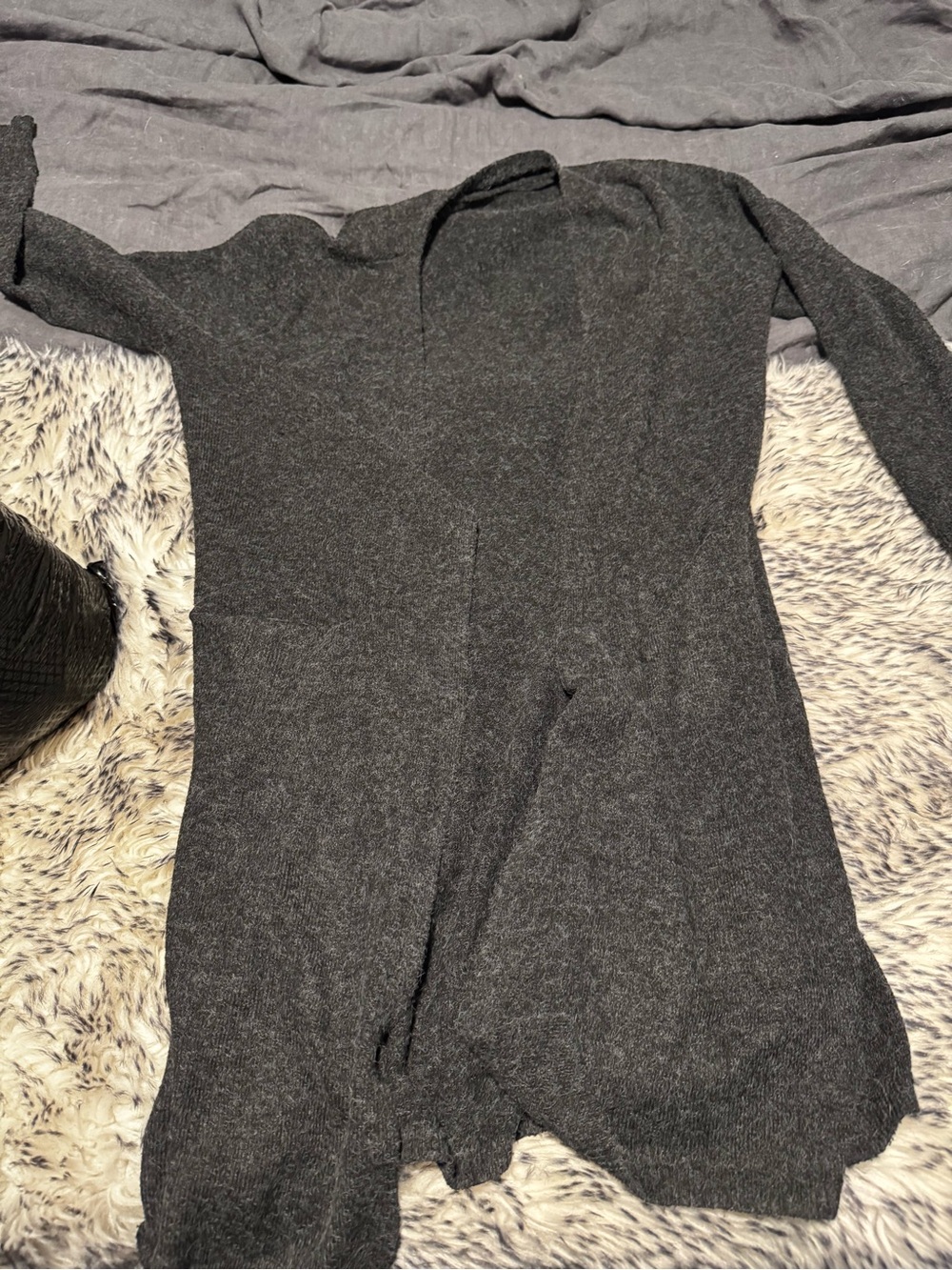 Vero Moda Charcoal Gray Open Front Cardigan